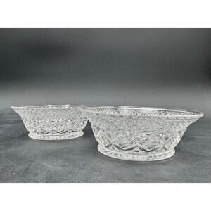 Vtg Finger/Fruit Bowls (2) Cape Cod by Imperial Glass Ohio Glassware 5.25" Set/2